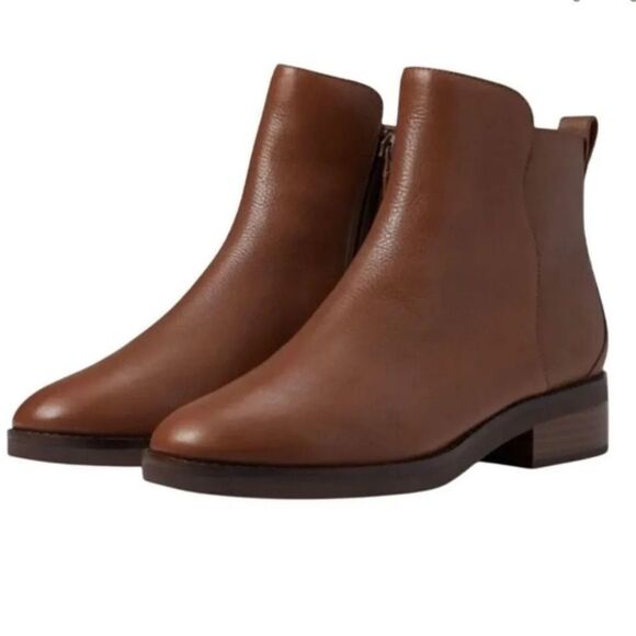 NEW Cole Haan River Waterproof Pebbled Leather Booties size 11 - Picture 1 of 11